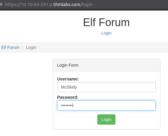 Elf Forum Log in