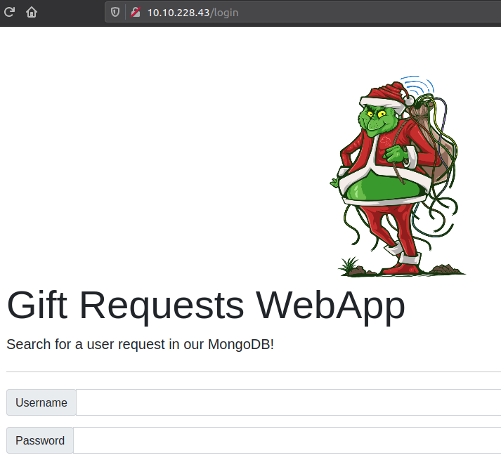 Gift Request WebApp Login